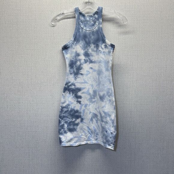 AEROPOSTALE Seriously Soft Blue Tie Dye Bodycon Tank‎ Mini Dress Small - Picture 1 of 5